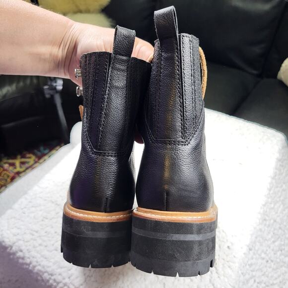 NWOB Marc Fisher LTD Women's Izzie black Leather Ankle Boot size 7.5 - Picture 4 of 8